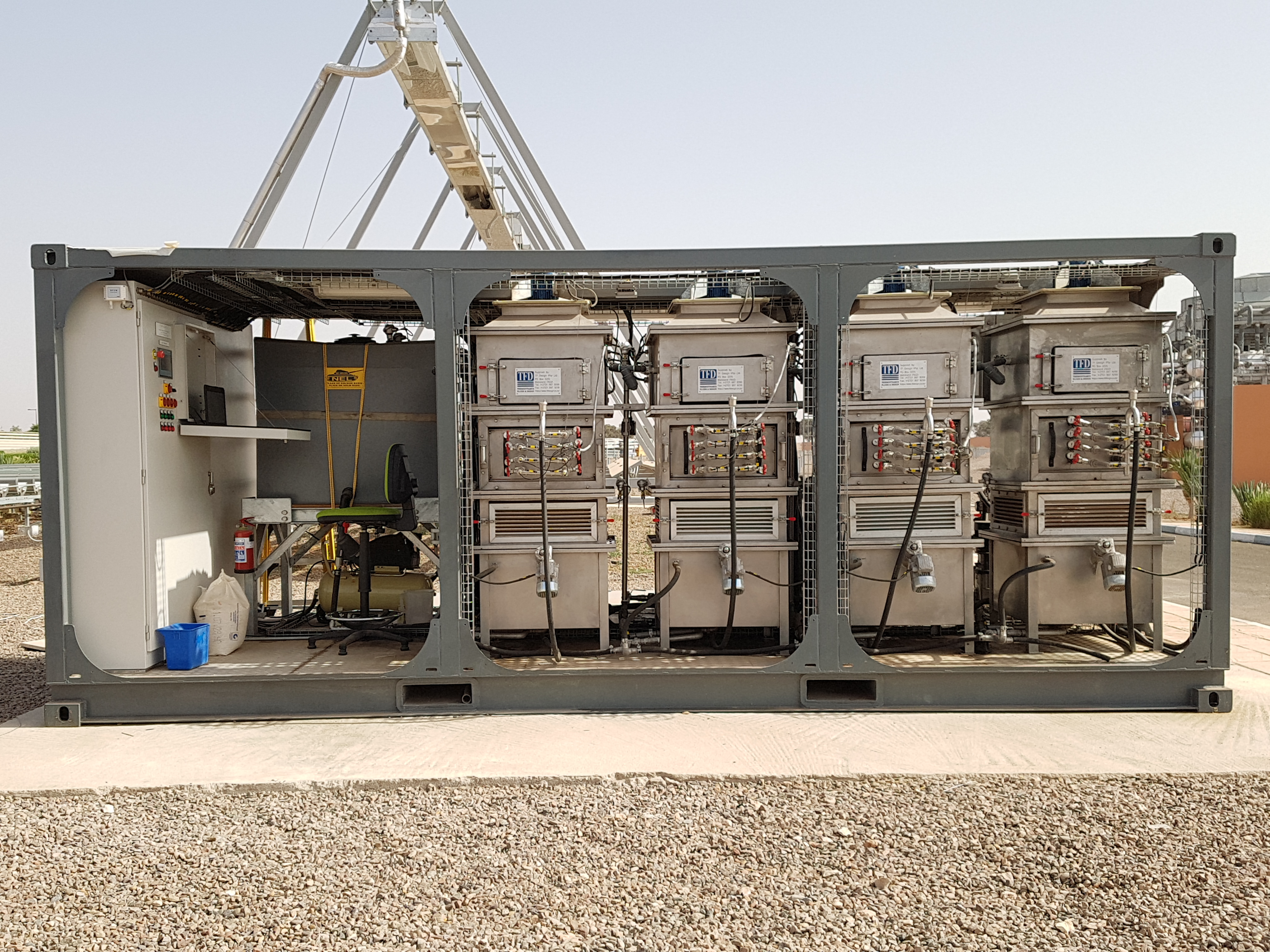 Picture 3: Fouling test rig, Green Energy Park in Morocco (photo: IRESEN/ENEXIO)